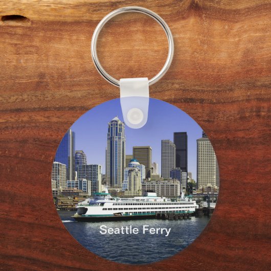 パシフィックノースウエストシアトルフェリー&建物 キーホルダー (正面)