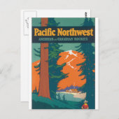 パシフィックノースウエストヴィンテージ旅行のポスター作品 ポストカード (正面/裏面)