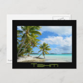 パシフィックパームビーチブラック文字はがき ポストカード (正面/裏面)