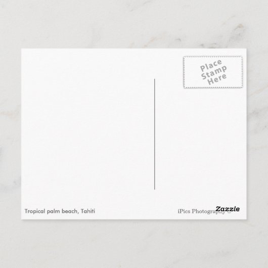 パシフィックパームビーチブラック文字はがき ポストカード (裏面)
