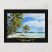 パシフィックパームビーチブラック文字はがき ポストカード (正面)