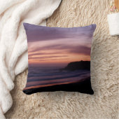 パシフィックピローにピンクの夕日 クッション (ブランケット)