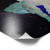 パシフィックブルーパーロットラブバードポートレート写真 フォトプリント            (角)