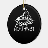パシフィック北西PNWアウトドアツリーズマウンテン セラミックオーナメント (左)