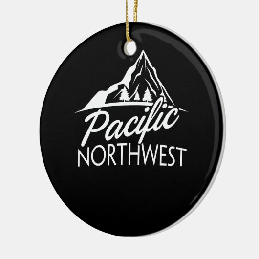 パシフィック北西PNWアウトドアツリーズマウンテン セラミックオーナメント (左)