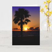 パシフィック海サンセット カード (黄色い花)