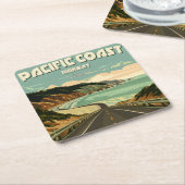 パシフィック・コースト・ハイウェイ・ビスタ スクエアペーパーコースター (アングル)