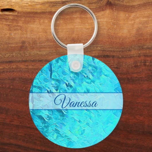 パシフィッパーソナライズされたクブルー名キーチェーン キーホルダー (正面)