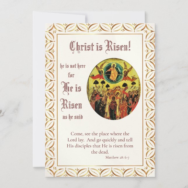 パシャ復活祭の正統派キリスト教昇天アイコン (正面)