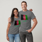 パシュトウ語を話す人の名前のアフガニスタンの振る旗 Tシャツ (ユニセックス)