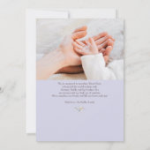 パシンプルステルパープルフローラ誕生の発表 招待状 (裏面)