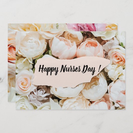 パシンプルステルフローラハッピーナースデー シーズンカード (正面/裏面)