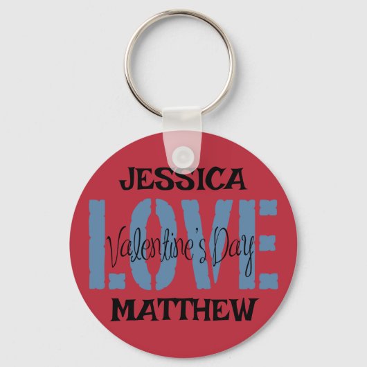 パシンプルックエレガント・バレンタイン、カップルに甘い キーホルダー (正面)