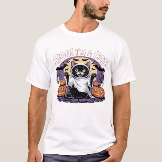 パジャマじゃないよ 猫の特大Tシャツ Tシャツ (正面)