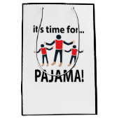 パジャマそろそろパジャマの時間だ ミディアムペーパーバッグ (正面)