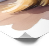 パジャマで愛らしい猫が洗濯をするおもしろい ポスター (角)