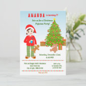 パジャマとクッキーの誕生日パーティーへの招待 招待状 (スタンド正面)