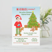 パジャマとクッキーの誕生日パーティーへの招待 招待状 (スタンド正面)