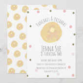 パジャマとパンケーキのお泊り会ガールズコンフェッティ 招待状 (正面/裏面)