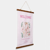 パジャマとプロセッコのブライズパーティー 吊り下げ型タペストリー (傾斜あり)