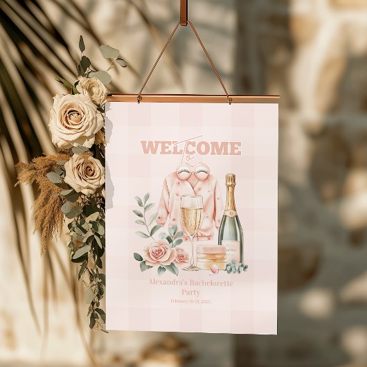 パジャマとプロセッコの独身最後の夜 吊り下げ型タペストリー