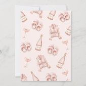 パジャマとプロセッコは彼女はむしろゲームをする 招待状 (裏面)