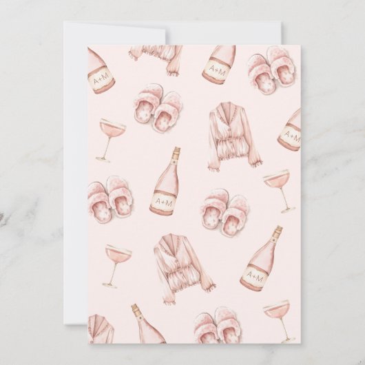 パジャマとプロセッコは彼女はむしろゲームをする 招待状 (裏面)