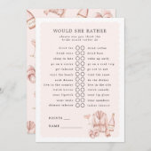 パジャマとプロセッコは彼女はむしろゲームをする 招待状 (正面/裏面)