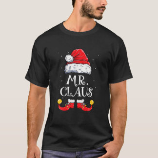パジャマにマッチするクロースのクリスマス・カップル夫妻 Tシャツ