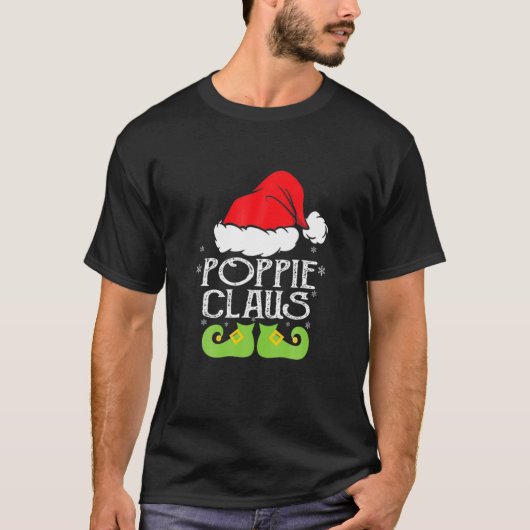 パジャマに一致するPoppie Santa Clauseファミリーメンバー Tシャツ (正面)
