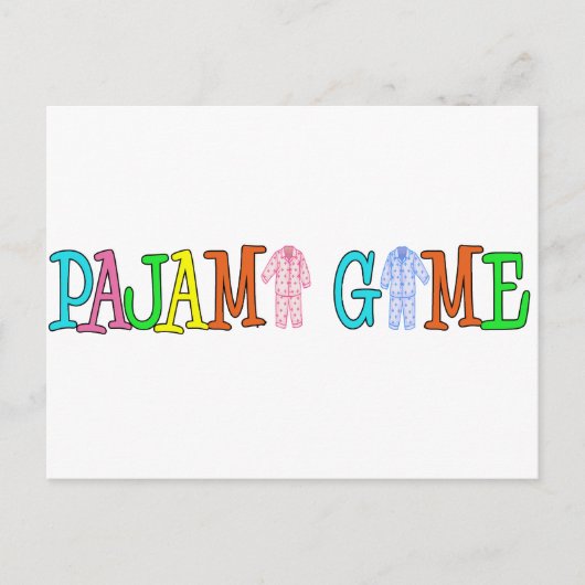 パジャマのゲーム ポストカード (正面)