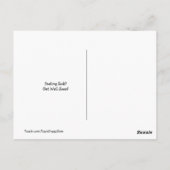 パジャマのゴールデンレトリバー犬が元気になる ポストカード (裏面)