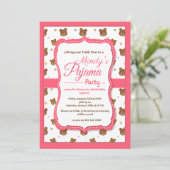 パジャマのパーティの招待状 招待状 (スタンド正面)