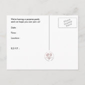 パジャマのパーティの招待状: nightshine インビテーションポストカード (裏面)