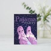 パジャマのパーティの招待状: nightshine インビテーションポストカード (スタンド正面)