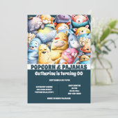 パジャマのポップコーンの漫画の動物は眠っている 招待状 (スタンド正面)