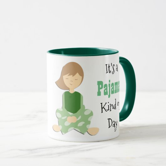 パジャマの一種のデイコーヒーマグだ マグカップ (正面右)