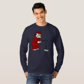 パジャマの北極の氷の魚釣り Tシャツ (正面フル)
