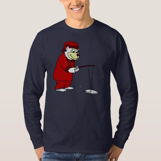 パジャマの北極の氷の魚釣り Tシャツ (正面)