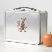 パジャマの可愛いキリン メタルランチボックス (インサイチュ)