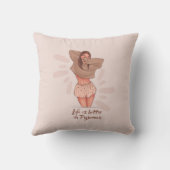 パジャマの可愛い女の子の生活が良い クッション (裏面)