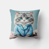 パジャマの猫 クッション (裏面)