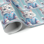 パジャマの猫 ラッピングペーパー (ロールコーナー)