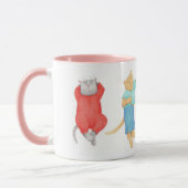 パジャマの4猫ピンクコンボマグカップ マグカップ (左)