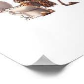 パジャマを着たキリンがトイレに座っている ポスター (角)