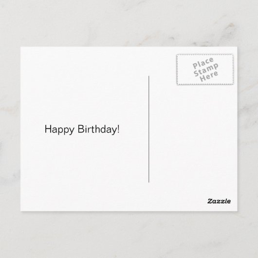 パジャマを着たゴールデンレトリバーの誕生日 ポストカード (裏面)