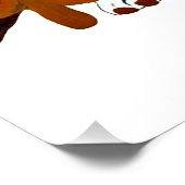 パジャマを着たテディベアを持つバセットハウンド ポスター (コーナー)