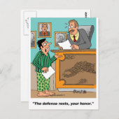 パジャマを着た弁護士 ポストカード (正面/裏面)