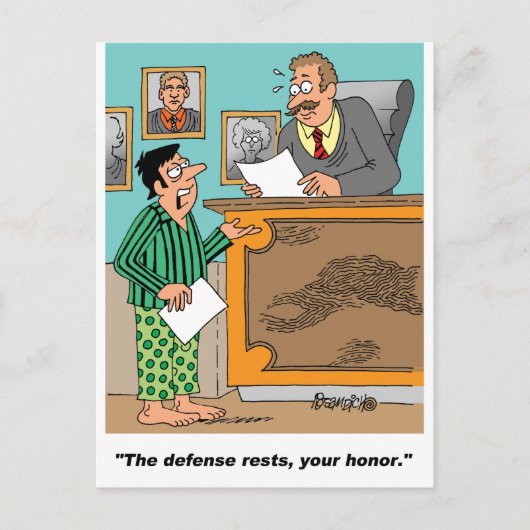 パジャマを着た弁護士 ポストカード (正面)
