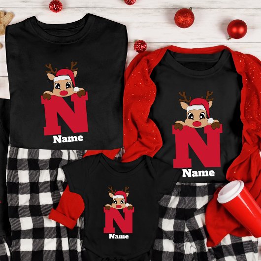 パジャマカスタムという名前のクリスマスのモノグラおもしろいム Tシャツ
